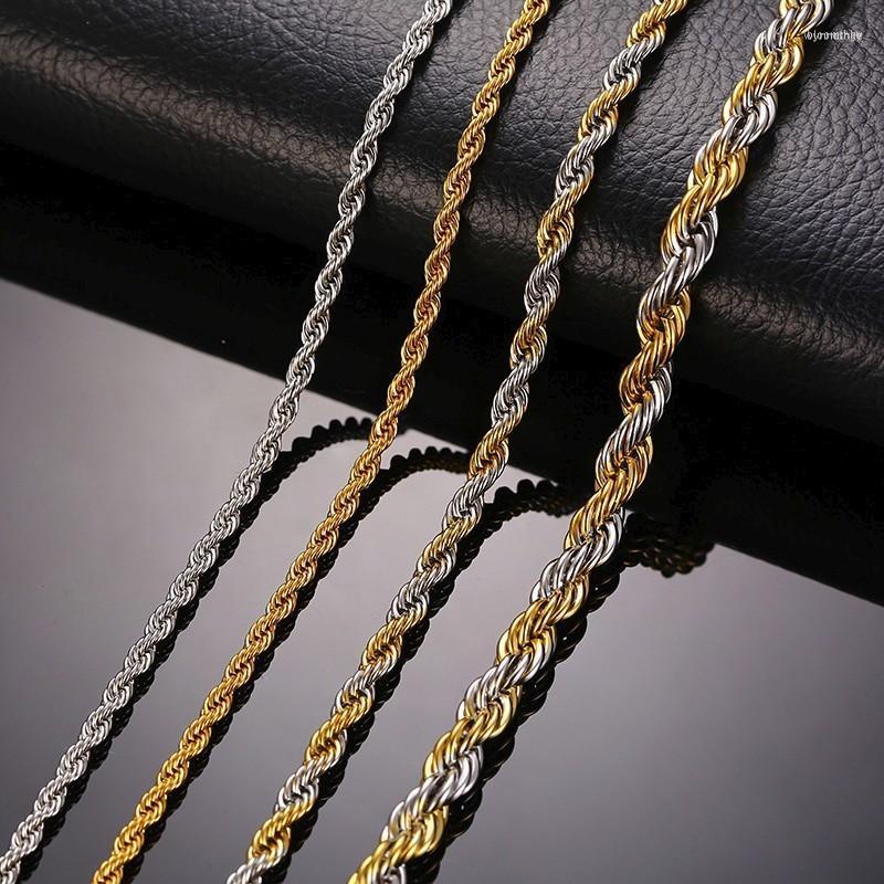 Chains LETAPI Fashion High Quality Gold Silver Color 316L Stainless Steel Twist Rope Necklace For Women Men Wholesale
Chains LETAPI Fashion High Quality Gold Silver Color 316L Stainless Steel Twist Rope Necklace For Women Men Wholesale