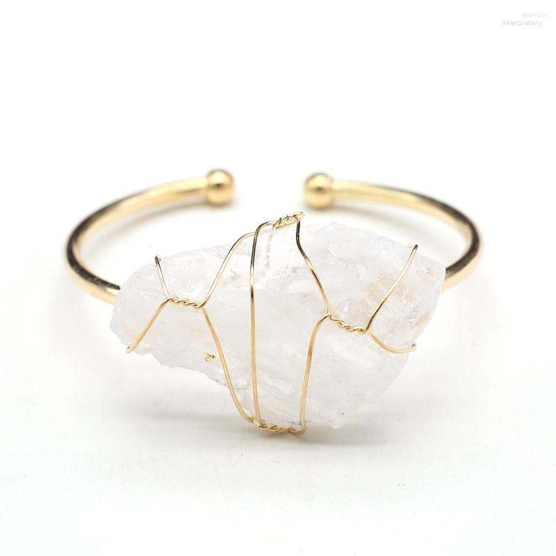 Bangle Natural Stone Crystal Cuff Bangles Reiki Heal Gold Plated Alloy Bracelet For Girls' Festival Party Trendy Jewelry Gifts
Bangle Natural Stone Crystal Cuff Bangles Reiki Heal Gold Plated Alloy Bracelet For Girls' Festival Party Trendy Jewelry Gifts