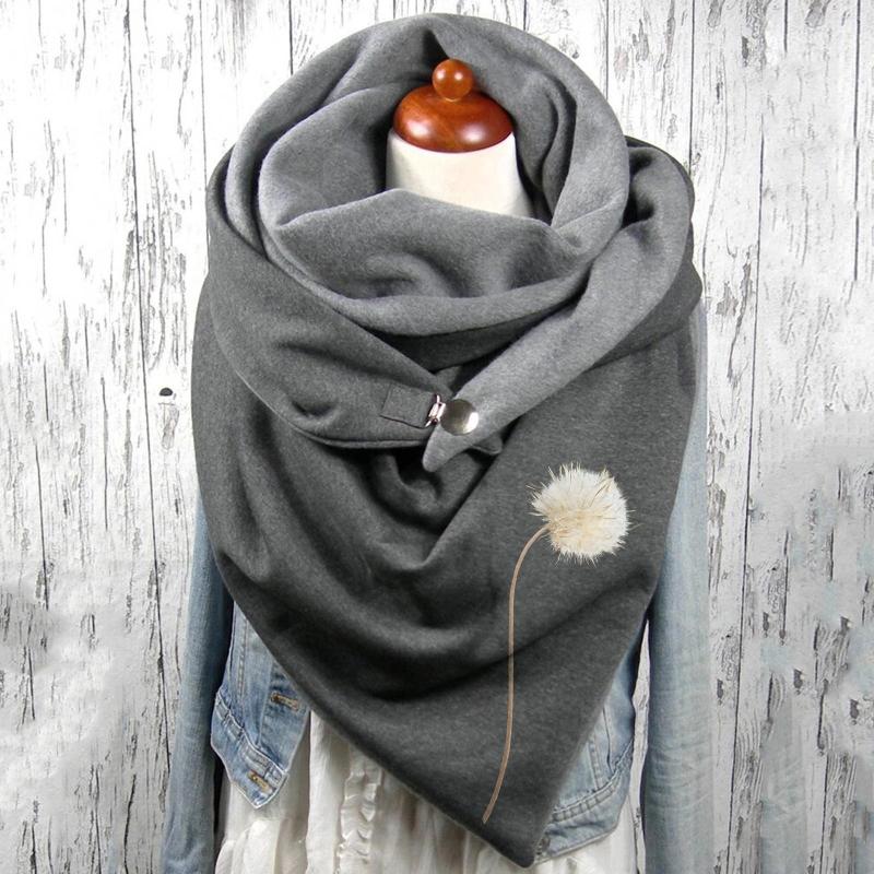 Scarves Women Grey Scarf Vintage Print Boho Female Retro Button Shawls Wraps Winter Warm Double Stitching Triangle Short
Scarves Women Grey Scarf Vintage Print Boho Female Retro Button Shawls Wraps Winter Warm Double Stitching Triangle Short