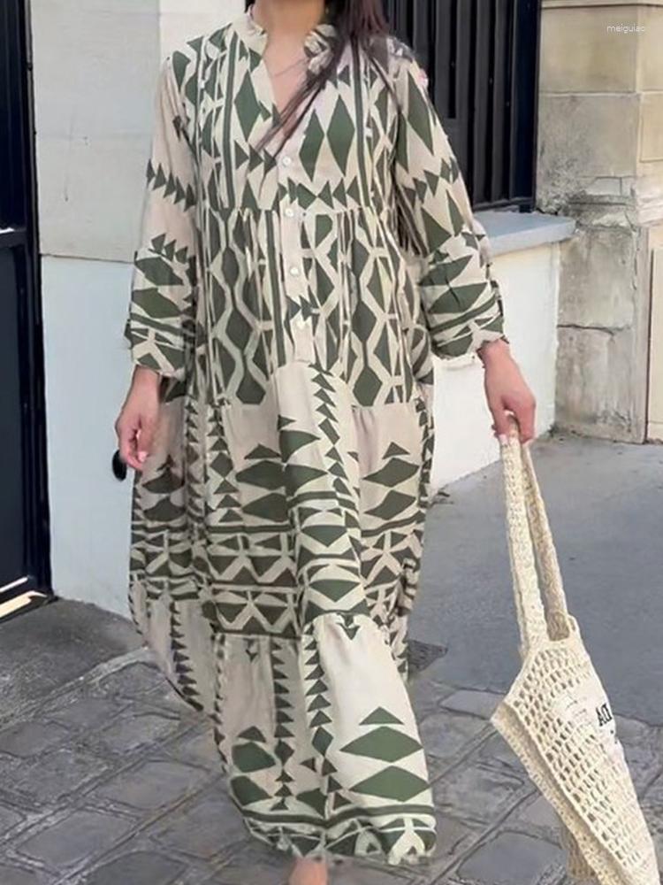 Casual Dresses Long Women Summer Sleeve Pleated Boho Print Dress Ladies Fashion Vintage Beach Maxi Vestidos, Blue
Casual Dresses Long Women Summer Sleeve Pleated Boho Print Dress Ladies Fashion Vintage Beach Maxi Vestidos, Blue