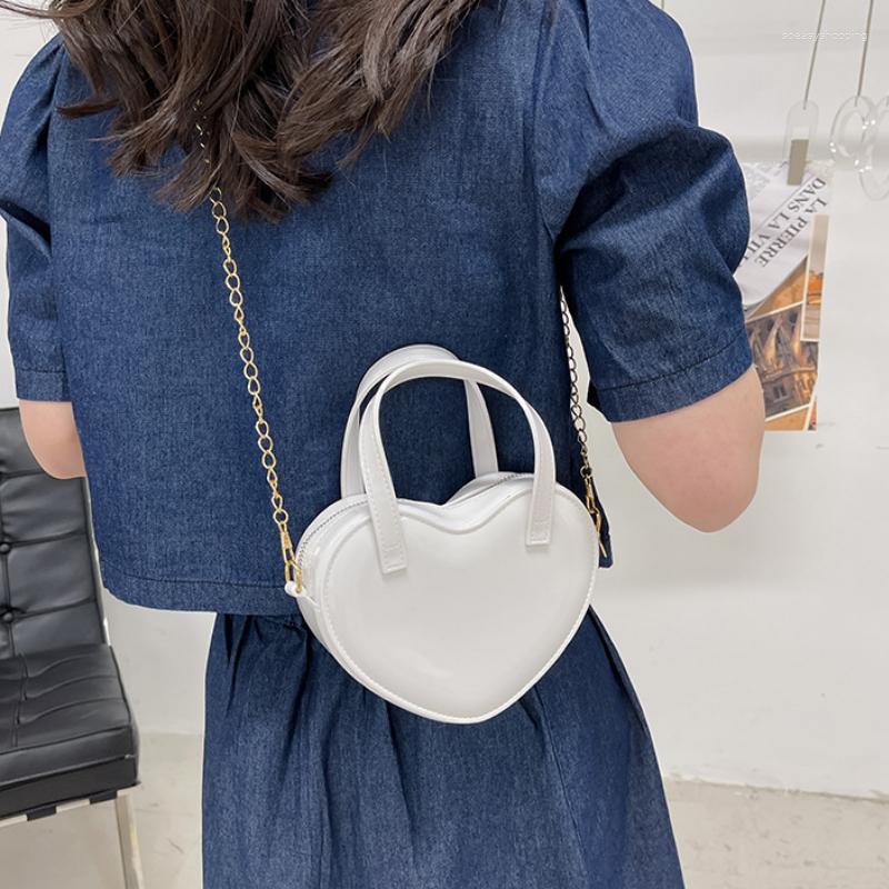 Evening Bags Cute Heart Women Shoulder Fashion Solid PVC Messenger Chain Zipper Satchel Bag Ladies Small Simple Crossbody Handbags, White
Evening Bags Cute Heart Women Shoulder Fashion Solid PVC Messenger Chain Zipper Satchel Bag Ladies Small Simple Crossbody Handbags, White