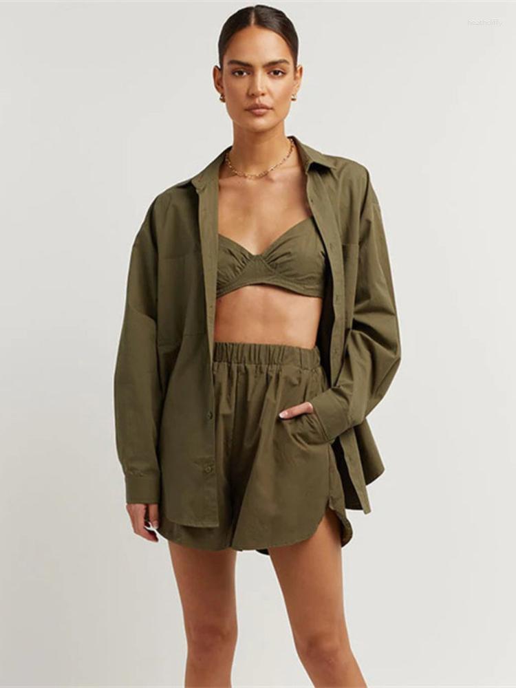 Women's Tracksuits Y2k Short Sets Long Sleeve Shirt And Underwear Shorts 3 Pieces Set Outfits Women England Style Casual 2023 Fashion, Black
Women's Tracksuits Y2k Short Sets Long Sleeve Shirt And Underwear Shorts 3 Pieces Set Outfits Women England Style Casual 2023 Fashion, Black