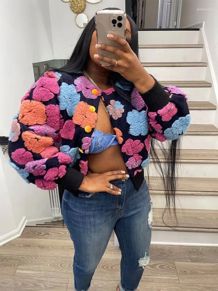 Women's Jackets Winter Patchwork Flowers Fleece Jacket Women Long Sleeve Single Breasted Coat Y2k Tops Fashion Elegant Streetwear Bomber, Peacock blue
Women's Jackets Winter Patchwork Flowers Fleece Jacket Women Long Sleeve Single Breasted Coat Y2k Tops Fashion Elegant Streetwear Bomber, Peacock blue
