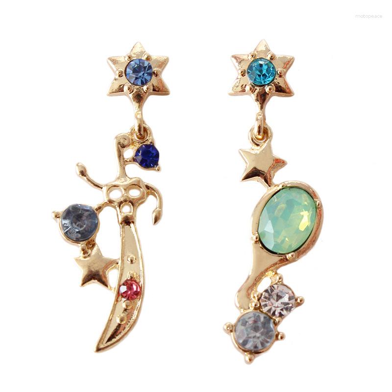Stud Earrings One Pair Shinny Gold Color Stars Mirror With Green Stone Bule Crystal Comb Star Moon Long For Cosplay Kids Girls
Stud Earrings One Pair Shinny Gold Color Stars Mirror With Green Stone Bule Crystal Comb Star Moon Long For Cosplay Kids Girls