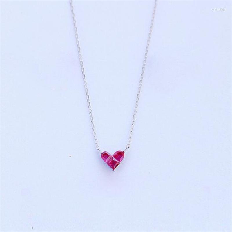 Chains Season Gate Silver Color Clavicle Chain Mini Red Heart Simple Fashion Necklace For Woman SN028
Chains Season Gate Silver Color Clavicle Chain Mini Red Heart Simple Fashion Necklace For Woman SN028
