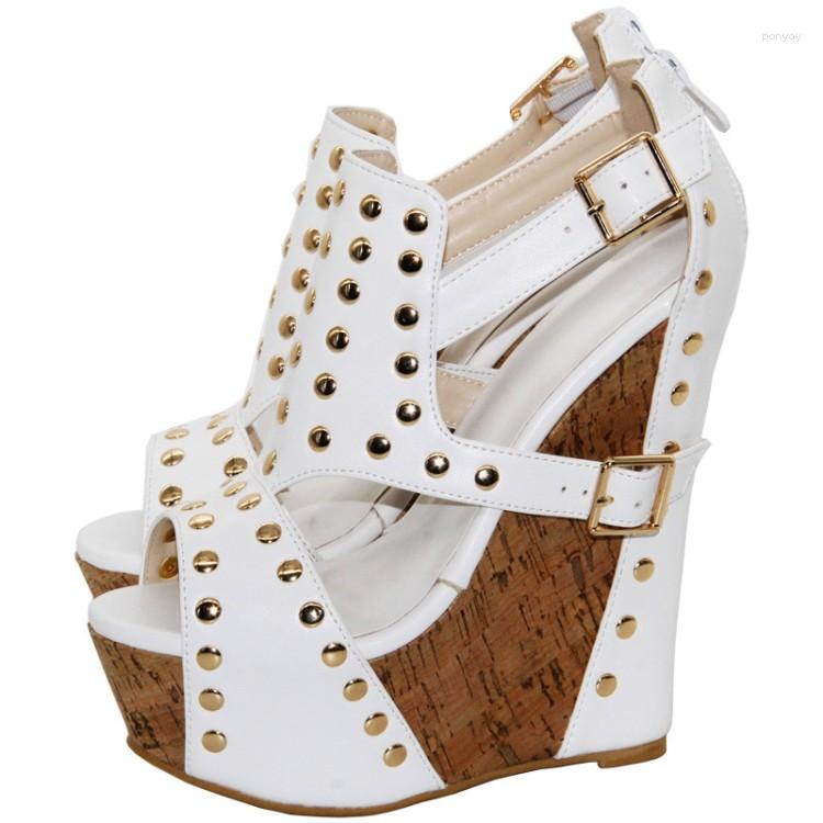 Sandals GOOFLORON Shoes Women's Wedges White 16cm Rivet Sexy Can Be Customized Color
Sandals GOOFLORON Shoes Women's Wedges White 16cm Rivet Sexy Can Be Customized Color