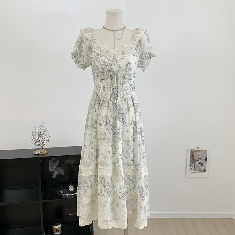 Party Dresses Elegant Print Lace Lace-up Waist Dress Women Puffy Sleeve Design Holiday Fairy Long Skirt Summer Hight Strech Bodycon, Apricot
Party Dresses Elegant Print Lace Lace-up Waist Dress Women Puffy Sleeve Design Holiday Fairy Long Skirt Summer Hight Strech Bodycon, Apricot