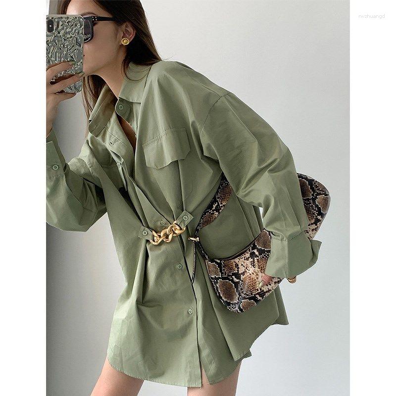 Women' Blouses 2023 Arrival Spring/autumn Women Turn-down Collar Long Sleeve Blouse Casual Cotton Pockets Single Breasted Shirts P184, Green
Women' Blouses 2023 Arrival Spring/autumn Women Turn-down Collar Long Sleeve Blouse Casual Cotton Pockets Single Breasted Shirts P184, Green