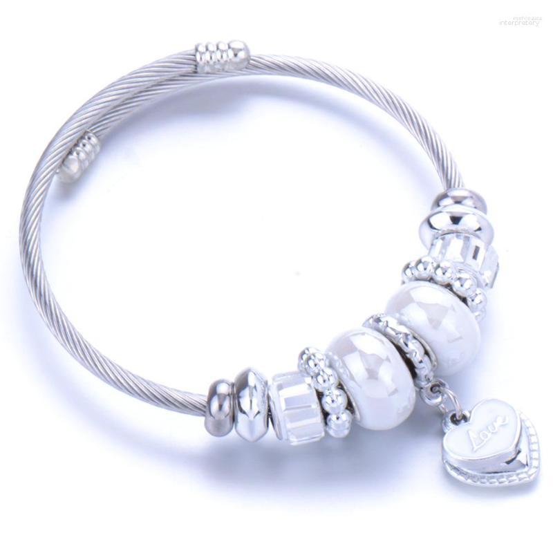 Bangle Luxury Crystal Heart Charm Bracelets&Bangles Bracelets For Women Pulseira Feminina Bracelet Stainless Steel Jewelry
Bangle Luxury Crystal Heart Charm Bracelets&Bangles Bracelets For Women Pulseira Feminina Bracelet Stainless Steel Jewelry