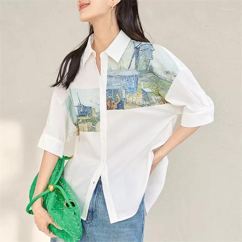 Women' T Shirts DISCVRY Style Fashion Printing Patchwork Elegant Shirt Ladies Loose Casual Buttons Blouse Female Clothes Women, White
Women' T Shirts DISCVRY Style Fashion Printing Patchwork Elegant Shirt Ladies Loose Casual Buttons Blouse Female Clothes Women, White