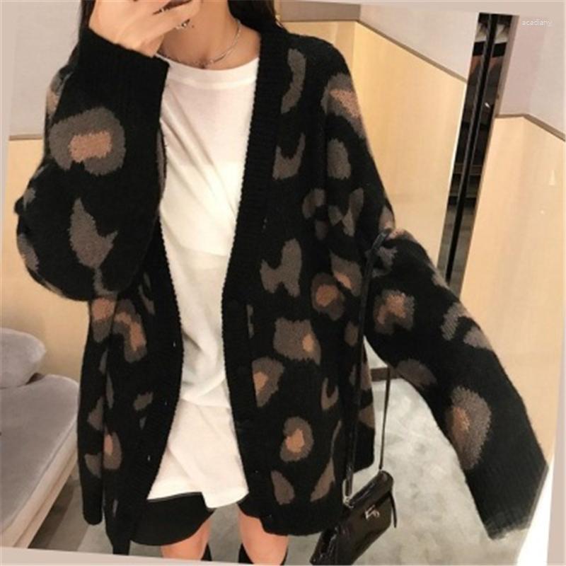 Women' Knits Cardigan Sweater Women Spring Autumn Women' Knit Jacket Loose Pink Leopard Coat Trendy V-Neck Female Casual, Black
Women' Knits Cardigan Sweater Women Spring Autumn Women' Knit Jacket Loose Pink Leopard Coat Trendy V-Neck Female Casual, Black