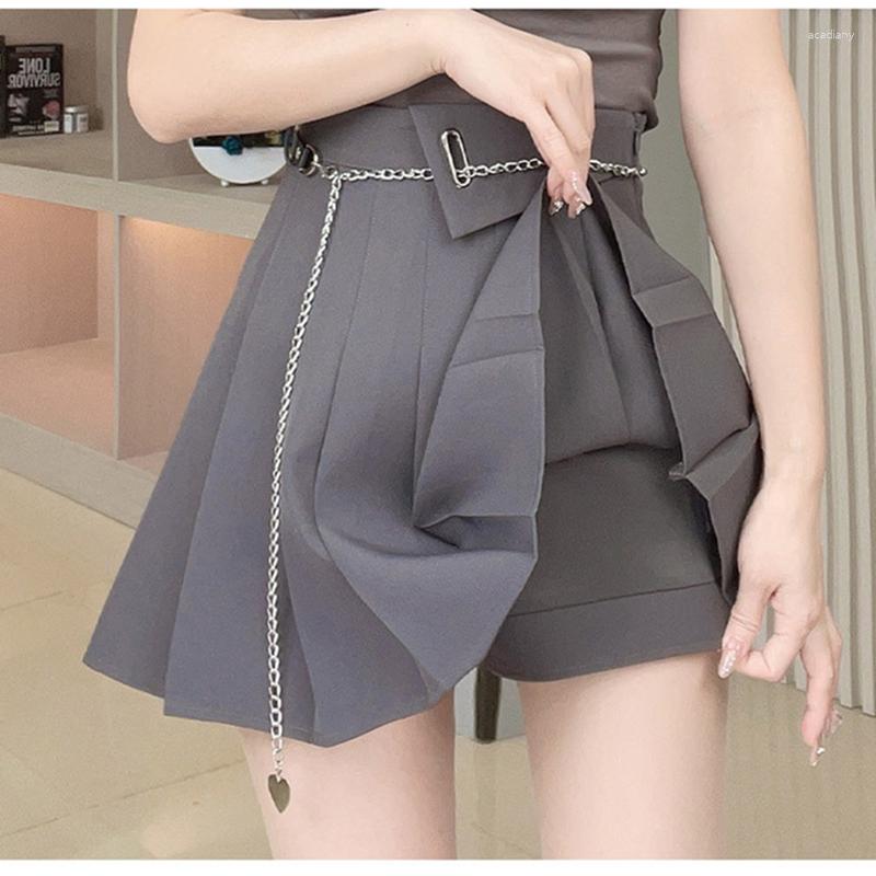 Skirts Design Gray High-waisted A-line Pleated Skirt For Women With Inner Lining And Belted Western Style Suitable Kawaii, 2265
Skirts Design Gray High-waisted A-line Pleated Skirt For Women With Inner Lining And Belted Western Style Suitable Kawaii, 2265