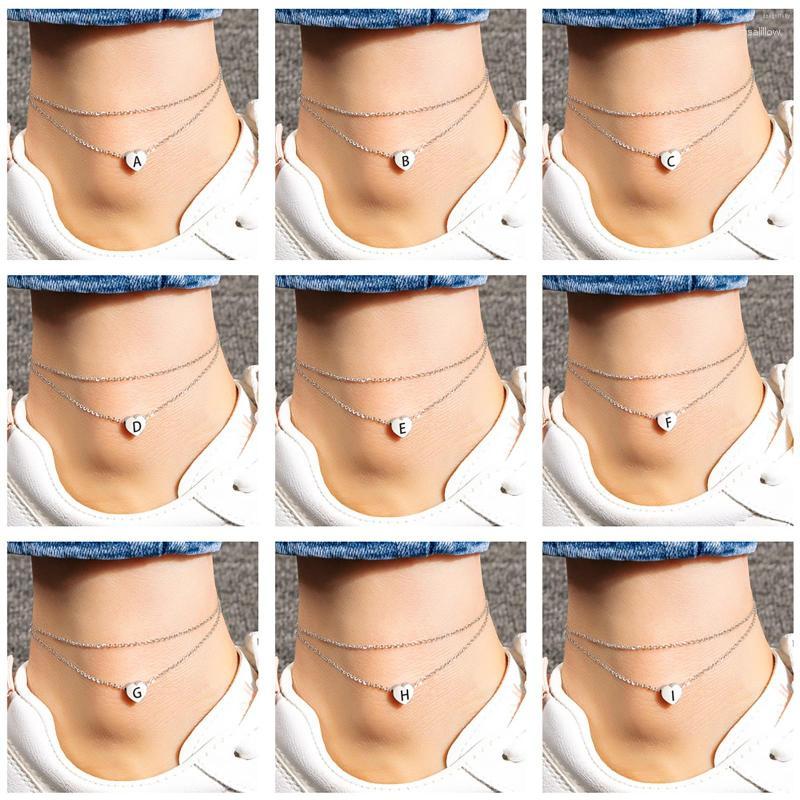 Anklets Stainless Steel Multilayer Layered Chain Anklet Silver Color Heart Initial Alphabet/ Capital Letter Message " A -"S"
Anklets Stainless Steel Multilayer Layered Chain Anklet Silver Color Heart Initial Alphabet/ Capital Letter Message " A -"S"