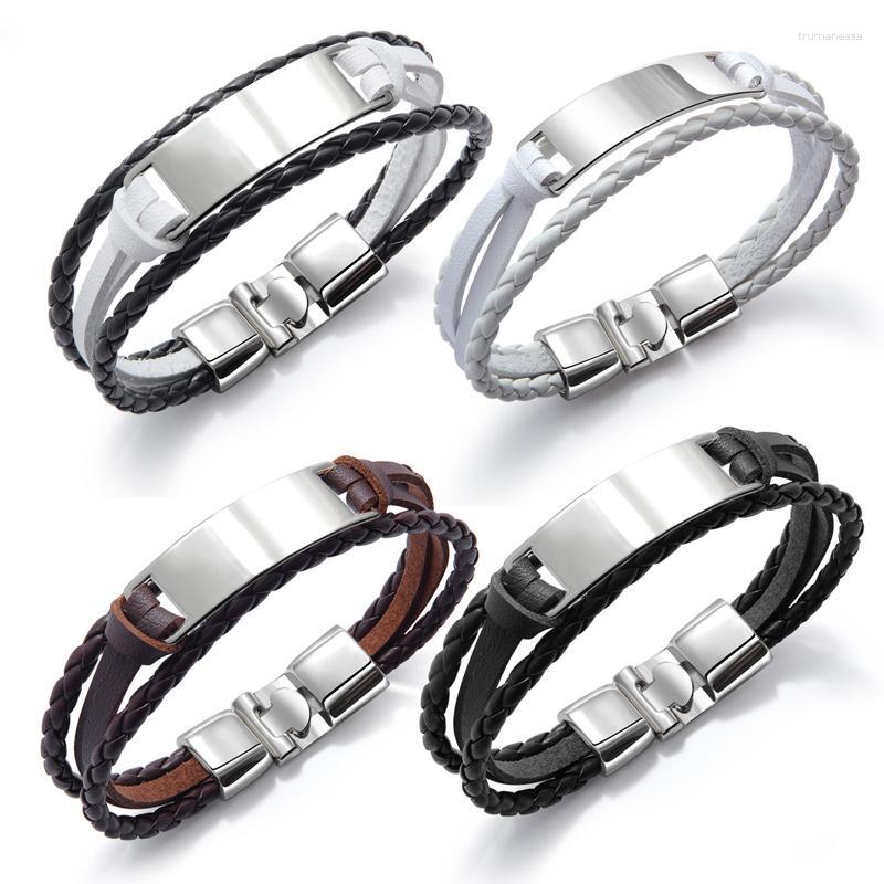 Link Bracelets Chain Men Bracelet Simple Leather Stainless Steel Multilayer Braided Rope For Male Female Jewelry Raym22
Link Bracelets Chain Men Bracelet Simple Leather Stainless Steel Multilayer Braided Rope For Male Female Jewelry Raym22