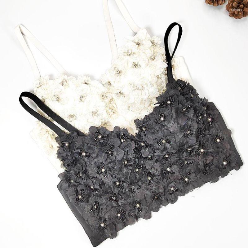 Women's Tanks 3D Flower Decoration Beaded Camisole For Women Elegant Cropped Top Sexy Backless Bustier Bra Female Tank Tops Y3821, Black
Women's Tanks 3D Flower Decoration Beaded Camisole For Women Elegant Cropped Top Sexy Backless Bustier Bra Female Tank Tops Y3821, Black