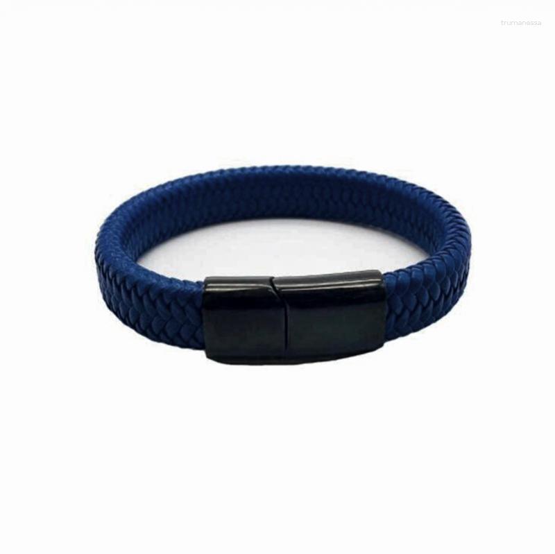 Bangle Classic Punk Men Black Braided Leather Bracelet Stainless Steel Magnetic Clasp Fashion BanglesBangle Raym22
Bangle Classic Punk Men Black Braided Leather Bracelet Stainless Steel Magnetic Clasp Fashion BanglesBangle Raym22
