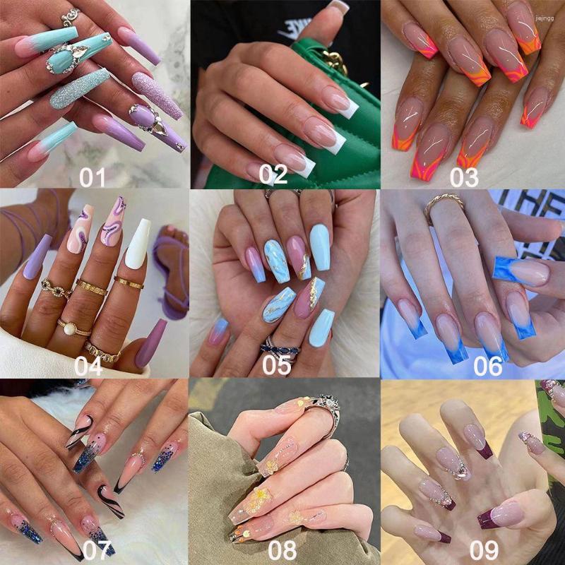 False Nails 24pcs Detachable Coffin Rhinestone Wearable French Ballerina Flower Fake Full Cover Nail Tips Press On, 03
False Nails 24pcs Detachable Coffin Rhinestone Wearable French Ballerina Flower Fake Full Cover Nail Tips Press On, 03