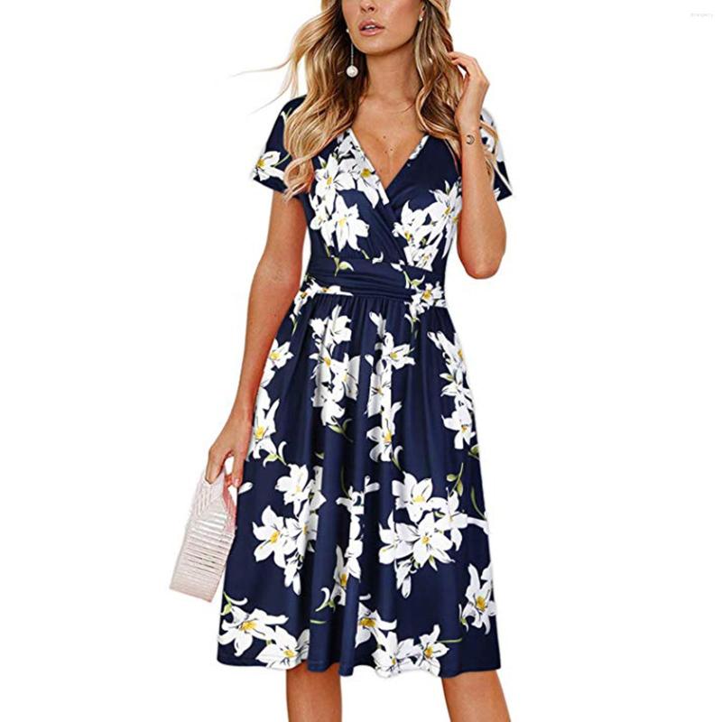 Party Dresses 40# Ruffle Floral Print Summer Dress Women V-neck Short Sleeve Vintage Maxi Bohemia Oversized Woman Vestido Mujer, Dark blue
Party Dresses 40# Ruffle Floral Print Summer Dress Women V-neck Short Sleeve Vintage Maxi Bohemia Oversized Woman Vestido Mujer, Dark blue