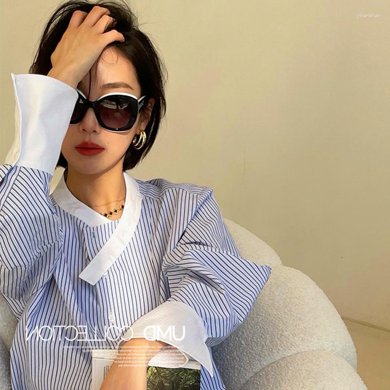 Women' Blouses Korean Style Shirts Women' Stripped Print Loose Shirt Ladies Fancy Casual Long Batwing Sleeve NS621, Blue
Women' Blouses Korean Style Shirts Women' Stripped Print Loose Shirt Ladies Fancy Casual Long Batwing Sleeve NS621, Blue
