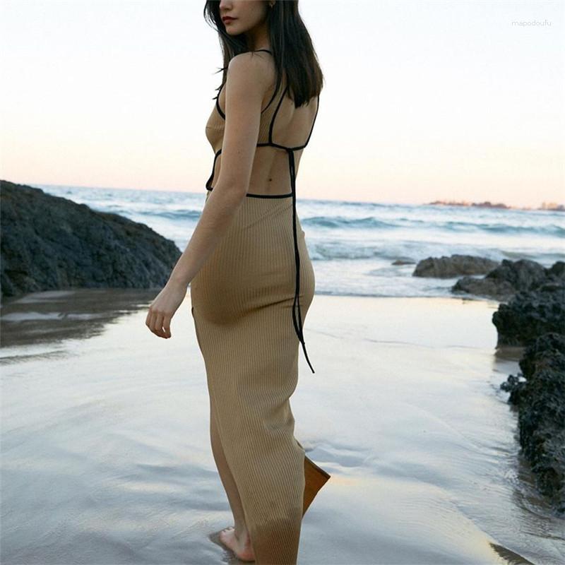 Casual Dresses Knitted Dress Backless Party Year 2023 Bandage Long High Slit Bodycon Sexy Streetwear Christmas Clothes, Khaki
Casual Dresses Knitted Dress Backless Party Year 2023 Bandage Long High Slit Bodycon Sexy Streetwear Christmas Clothes, Khaki