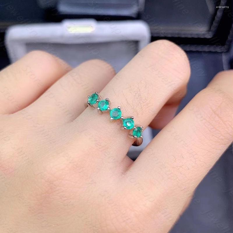 Cluster Rings Natural Emerald Ring 925 Silver Ladies Luxurious Atmosphere Dignified And Elegant
Cluster Rings Natural Emerald Ring 925 Silver Ladies Luxurious Atmosphere Dignified And Elegant