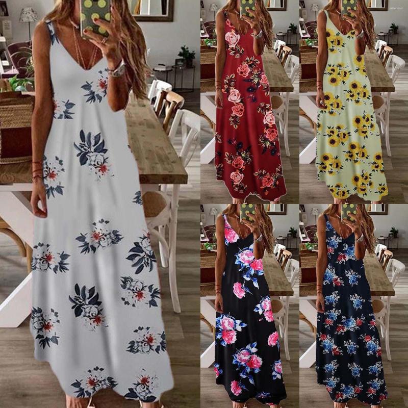 Casual Dresses Trend Summer Women Printed Slip Dress Loose Sleeveless V-neck Female Long Vestido Evening Party, Red
Casual Dresses Trend Summer Women Printed Slip Dress Loose Sleeveless V-neck Female Long Vestido Evening Party, Red