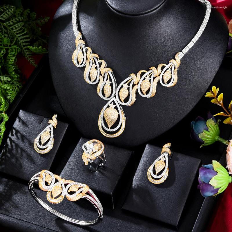 Necklace Earrings Set GODKI Fashion Hollow Flowers 4PCS Nigerian Jewelry For Women Wedding Party Zircon CZ African Bridal 2023, Picture shown
Necklace Earrings Set GODKI Fashion Hollow Flowers 4PCS Nigerian Jewelry For Women Wedding Party Zircon CZ African Bridal 2023, Picture shown