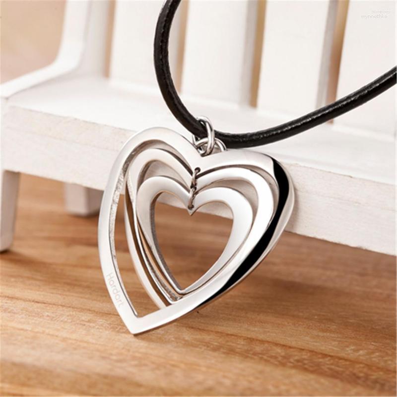 Pendant Necklaces Stainless Steel Heart Shape Necklace With Leather Chain Man Women Couple Jewelry Gift
Pendant Necklaces Stainless Steel Heart Shape Necklace With Leather Chain Man Women Couple Jewelry Gift