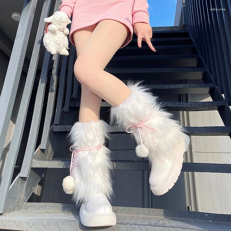 Women Socks Streetwear Japanese Girl Punk Knee Sleeve Leg Cover Harajuku JK White Bandage Hairball Warmer, Gray
Women Socks Streetwear Japanese Girl Punk Knee Sleeve Leg Cover Harajuku JK White Bandage Hairball Warmer, Gray