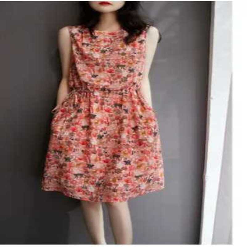 Chiffon floral dress for women' 2023 summer new waistband with a slimming look French sleeveless skirt, Picture color
Chiffon floral dress for women' 2023 summer new waistband with a slimming look French sleeveless skirt, Picture color