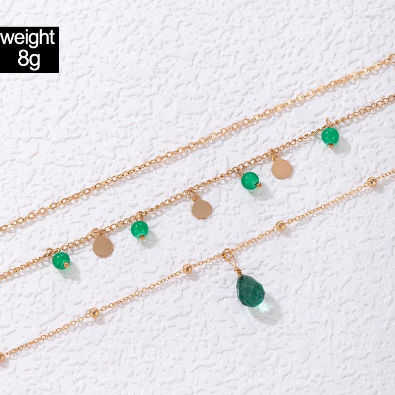 Anklets 3pcs/set Boho Green Stone Tassel For Women Gold Color Geometry Metal Layered Anklet Set Jewelry Accessories 21943
Anklets 3pcs/set Boho Green Stone Tassel For Women Gold Color Geometry Metal Layered Anklet Set Jewelry Accessories 21943