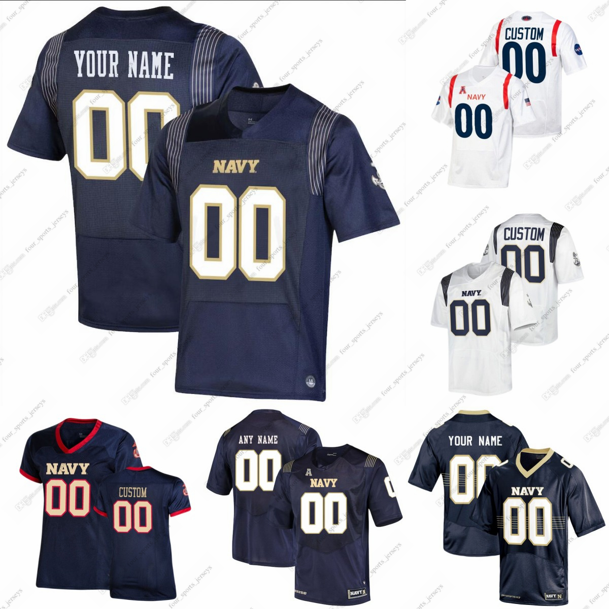 Custom NCAA Navy Midshipmen College Football Jerseys Velez Williams Donovan Foulger Moriarty Petrof Self Gottfried Harris Howard Larson Murtezi Pena Purvis, As in picture
Custom NCAA Navy Midshipmen College Football Jerseys Velez Williams Donovan Foulger Moriarty Petrof Self Gottfried Harris Howard Larson Murtezi Pena Purvis, As in picture
