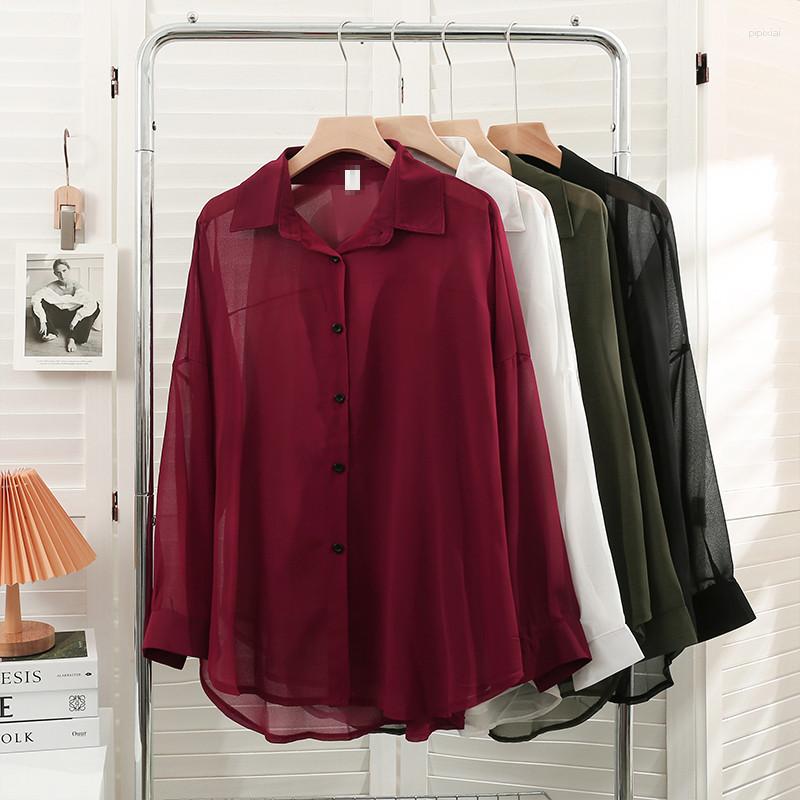 Women's Blouses Spring Autumn Long Sleeve Irregular Chiffon Blouse Women Single Breasted Thin Office Shirt Lady Loose Midi Casual, Green
Women's Blouses Spring Autumn Long Sleeve Irregular Chiffon Blouse Women Single Breasted Thin Office Shirt Lady Loose Midi Casual, Green