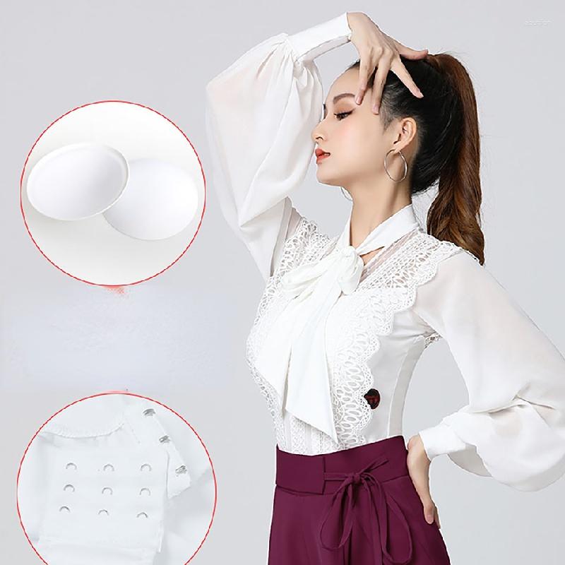 Stage Wear Female Long Sleeve Ballroom Dance Clothes Mesh Patchwork Latin Performance Bodysuit Sexy Cha NY23 ZY71, White bodysuit
Stage Wear Female Long Sleeve Ballroom Dance Clothes Mesh Patchwork Latin Performance Bodysuit Sexy Cha NY23 ZY71, White bodysuit