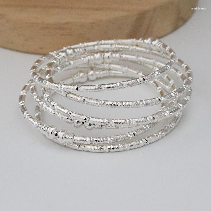 Bangle 6 Pack Classic Silver Bracelets And White Dubai Bridal Jewelry Arabian Gift Party For Women
Bangle 6 Pack Classic Silver Bracelets And White Dubai Bridal Jewelry Arabian Gift Party For Women