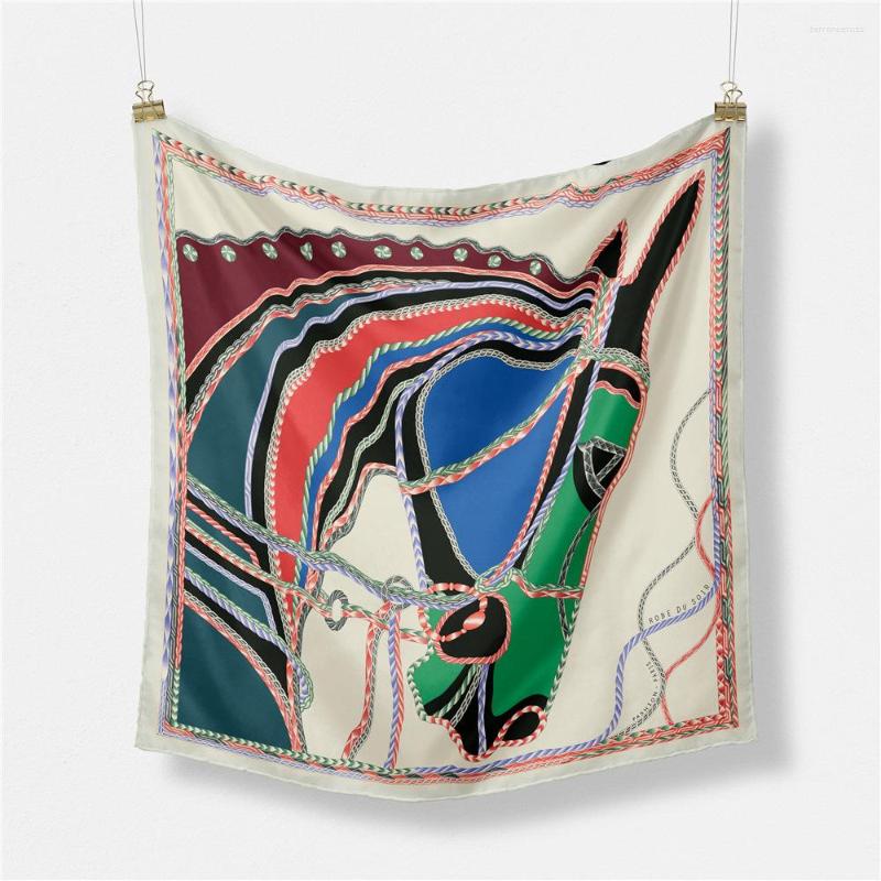 Scarves 53 53CM Women Luxury Twill Silk Square Scarf Headscarf Carriage Chain Print Decoration Fashion Lady Hair Hand Wrist Foulard
Scarves 53 53CM Women Luxury Twill Silk Square Scarf Headscarf Carriage Chain Print Decoration Fashion Lady Hair Hand Wrist Foulard