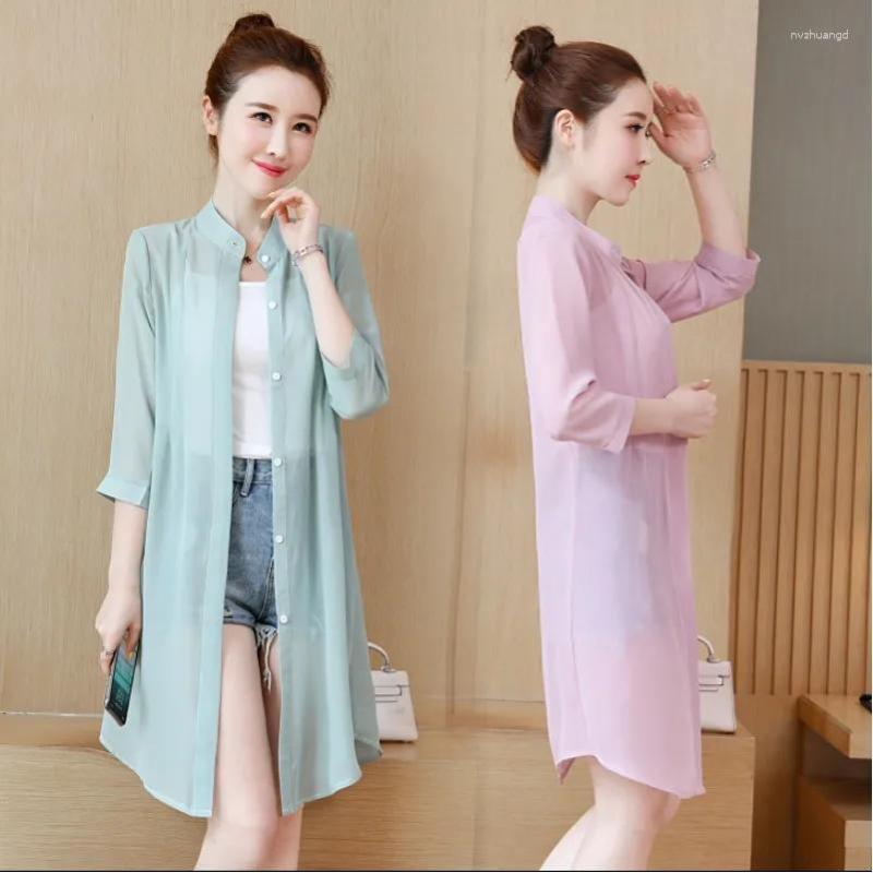 Women' Blouses Summer Women Sun Protection Clothing 2023 Solid Mid-Long Chiffon Cardigan Shawl Air-Conditioning Shirt Thin Coat Female 5XL, Purple pink
Women' Blouses Summer Women Sun Protection Clothing 2023 Solid Mid-Long Chiffon Cardigan Shawl Air-Conditioning Shirt Thin Coat Female 5XL, Purple pink