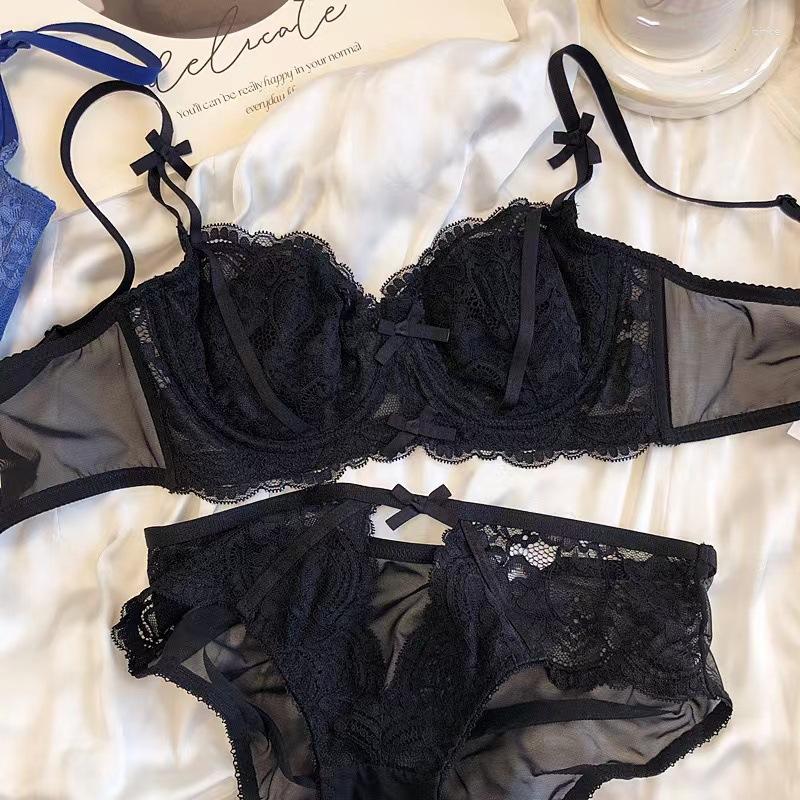 Bras Sets Sexy Thin Section Big Breasts Show Small Lingerie Gather Steel Ring Lace Bra Underwear Set Women Large Size With Briefs Sui, As picture show
Bras Sets Sexy Thin Section Big Breasts Show Small Lingerie Gather Steel Ring Lace Bra Underwear Set Women Large Size With Briefs Sui, As picture show