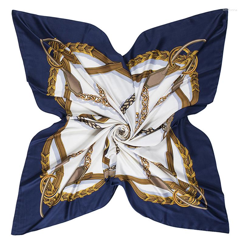 Scarves 130 130cm Twill Hijab Scarf Large Square Chain Printing Shawls Stoles Bandana Silk For Women Headband
Scarves 130 130cm Twill Hijab Scarf Large Square Chain Printing Shawls Stoles Bandana Silk For Women Headband