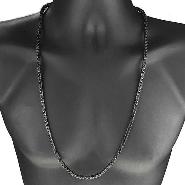 Hip Hop Jewelry Custom Whole Black Real Gold Sterling Silver Mossinate5mm Necklace Locket Chains For Necklaces