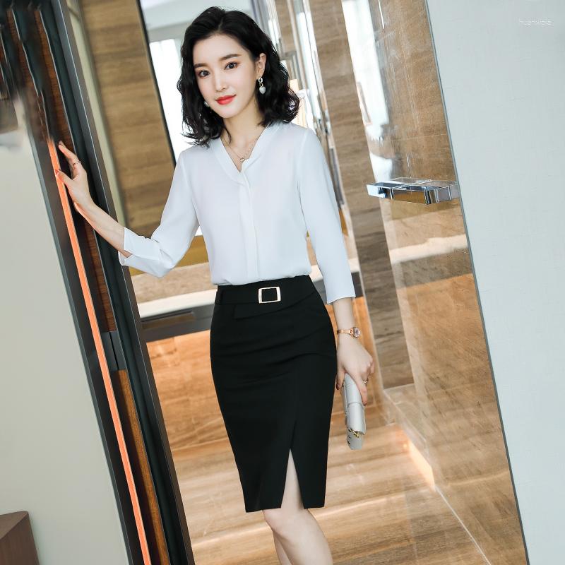 Women's Blouses Spring Summer White Shirts Women 2 Piece Skirt And Tops Set Office Ladies Work OL Styles, Shirt only
Women's Blouses Spring Summer White Shirts Women 2 Piece Skirt And Tops Set Office Ladies Work OL Styles, Shirt only