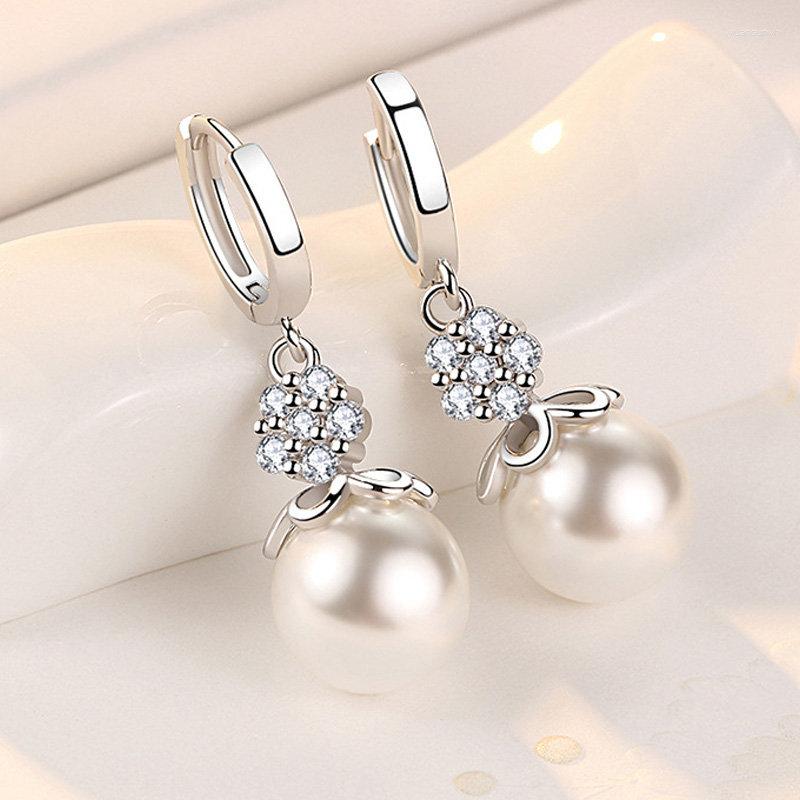 Dangle Earrings S925 Sterling Silver Pearl 38MM Flower Zircon For Women Fashion Charm Wedding Gift Jewelry
Dangle Earrings S925 Sterling Silver Pearl 38MM Flower Zircon For Women Fashion Charm Wedding Gift Jewelry