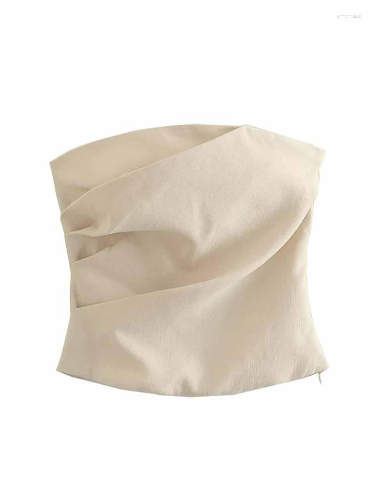 Women's Tanks Women 2023 Summer Chic Fashion Pleated Decoration Backless Cropped Tops Sleeveless Side Zipper Female Waistcoat, Khaki
Women's Tanks Women 2023 Summer Chic Fashion Pleated Decoration Backless Cropped Tops Sleeveless Side Zipper Female Waistcoat, Khaki