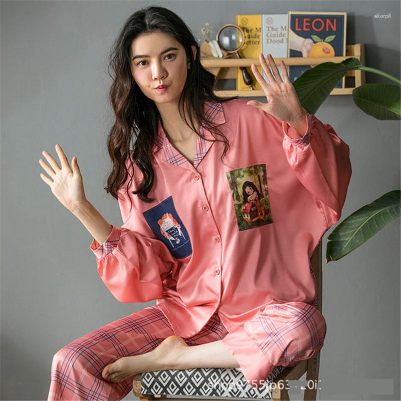 Women's Sleepwear Ladies' Loose Pajamas Two-piece Set Fall 2023 Women's Homewear Sexy Silky Nightgown Printed Elegant, Style 13
Women's Sleepwear Ladies' Loose Pajamas Two-piece Set Fall 2023 Women's Homewear Sexy Silky Nightgown Printed Elegant, Style 13