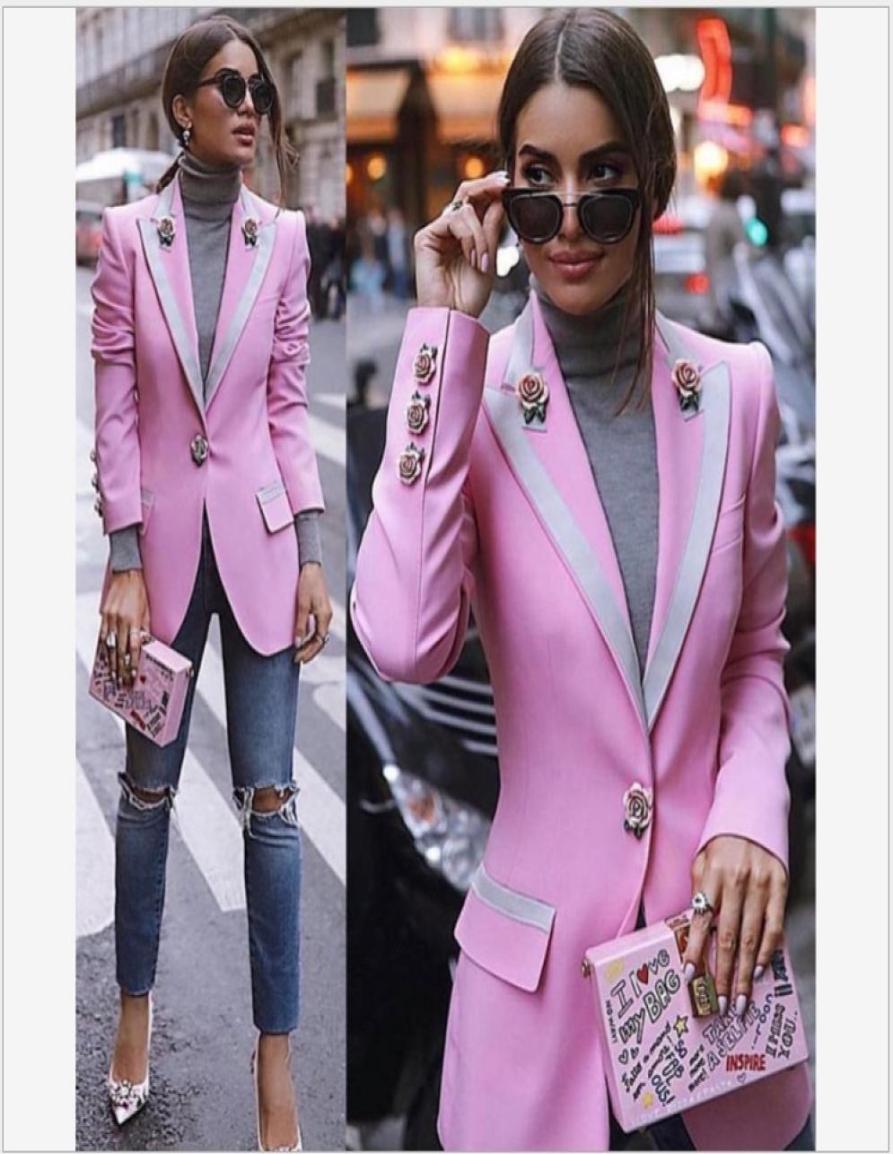 Fashion Style Top Quality Original Design Women039s Pink Blazer Slim Jacket Rose Buttons Coat Print Lining Blazers Blending Out8785766
Fashion Style Top Quality Original Design Women039s Pink Blazer Slim Jacket Rose Buttons Coat Print Lining Blazers Blending Out8785766