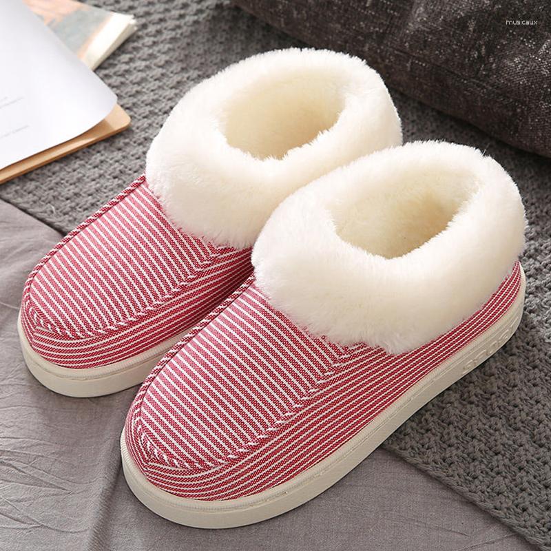 Slippers Winter Women Warm Non-Slip Home Cotton Plush Shoes Ladies Fashion Bedroom Indoor Woman Solid Couple Sandals, Green 
Slippers Winter Women Warm Non-Slip Home Cotton Plush Shoes Ladies Fashion Bedroom Indoor Woman Solid Couple Sandals, Green