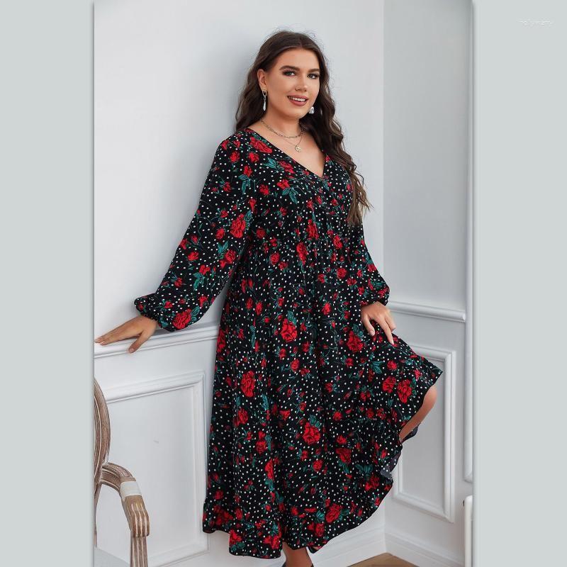 Plus Size Dresses Women's Boho Floral Long Sleeve High Waist A Line Swing Maxi Dress Ankle Length Casual WearPlus, Black
Plus Size Dresses Women's Boho Floral Long Sleeve High Waist A Line Swing Maxi Dress Ankle Length Casual WearPlus, Black