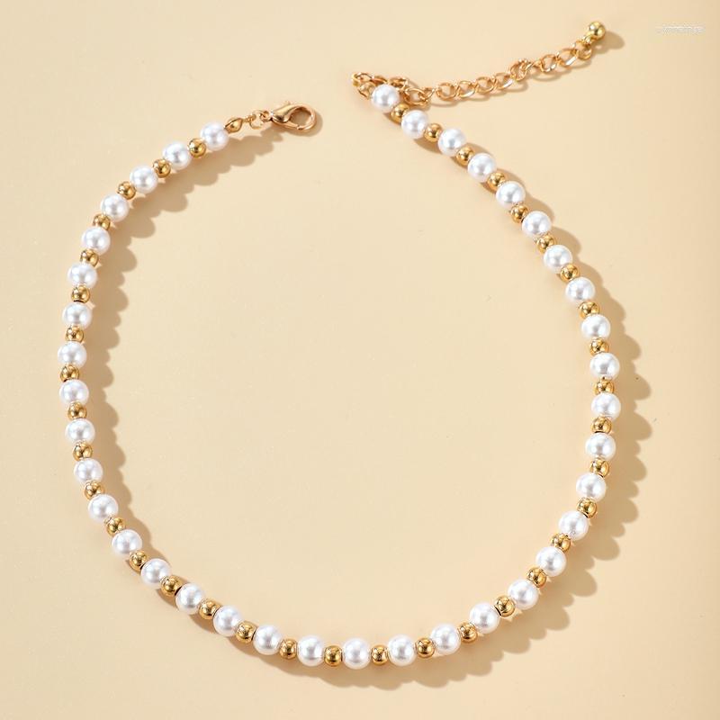 Pendant Necklaces Luxury Pearl Stone Chain Choker Necklace For Women Gold Color Bead Handmade Adjustable Jewelry Gift Collar
Pendant Necklaces Luxury Pearl Stone Chain Choker Necklace For Women Gold Color Bead Handmade Adjustable Jewelry Gift Collar