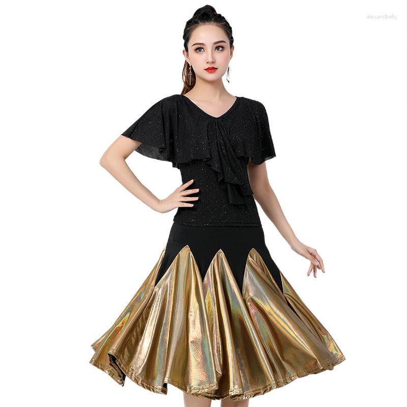 Stage Wear Latin Dance Stretchy Dress Salsa Samba Girls Fringes Costume Half Sleeve Competition Dresses Women Satin Skirt Performance, Black
Stage Wear Latin Dance Stretchy Dress Salsa Samba Girls Fringes Costume Half Sleeve Competition Dresses Women Satin Skirt Performance, Black