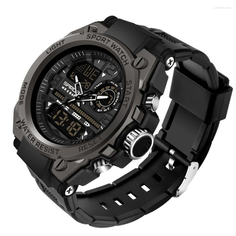 Wristwatches Men's Tactical Watches Sports Outdoor Waterproof Date Analog Dual Display Multi Function Tactics LED Alarm Stopwatch, Blue
Wristwatches Men's Tactical Watches Sports Outdoor Waterproof Date Analog Dual Display Multi Function Tactics LED Alarm Stopwatch, Blue
